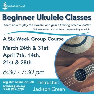 6-week beginner uke course starting soon in Douglas County